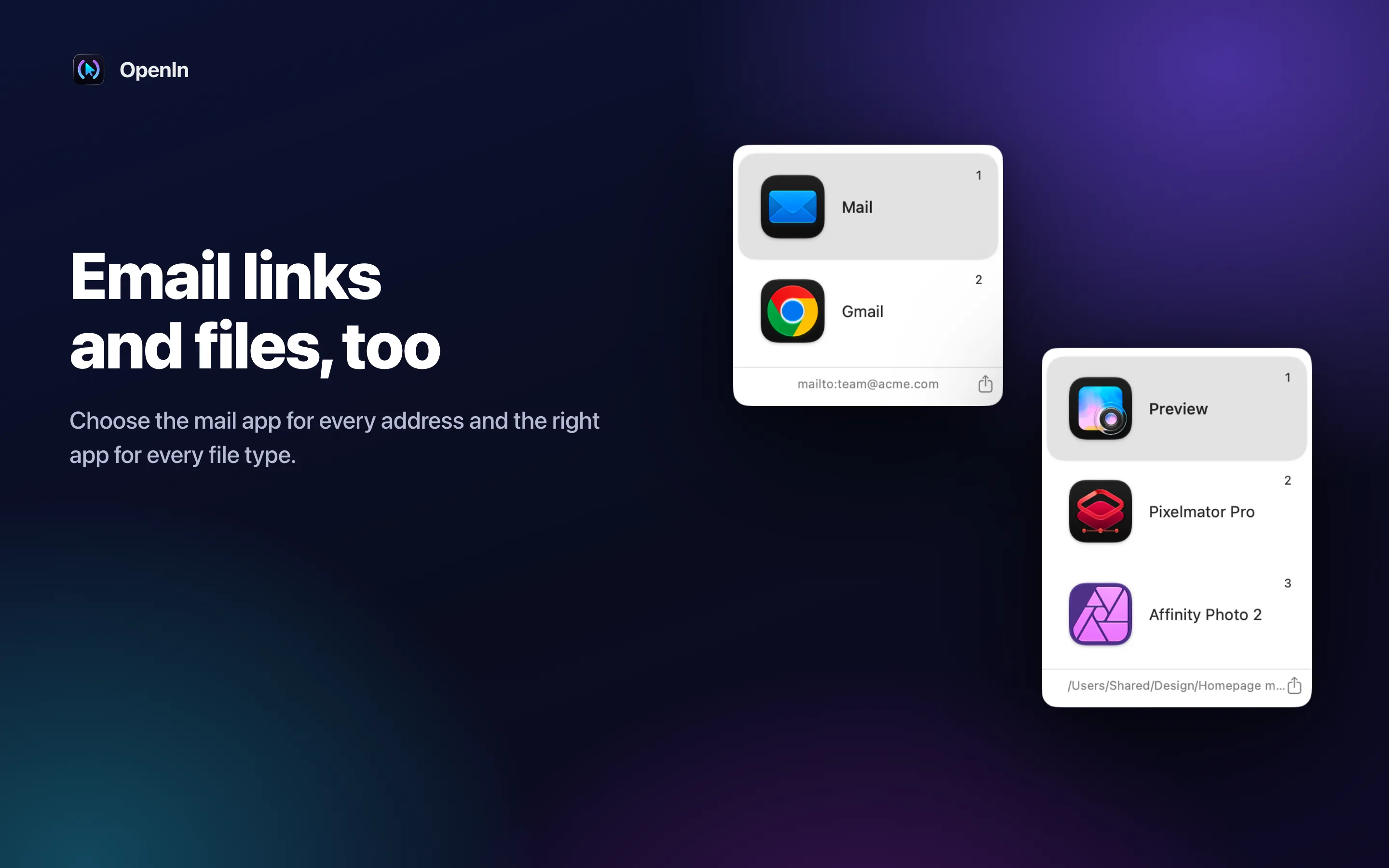 Email links and files, too