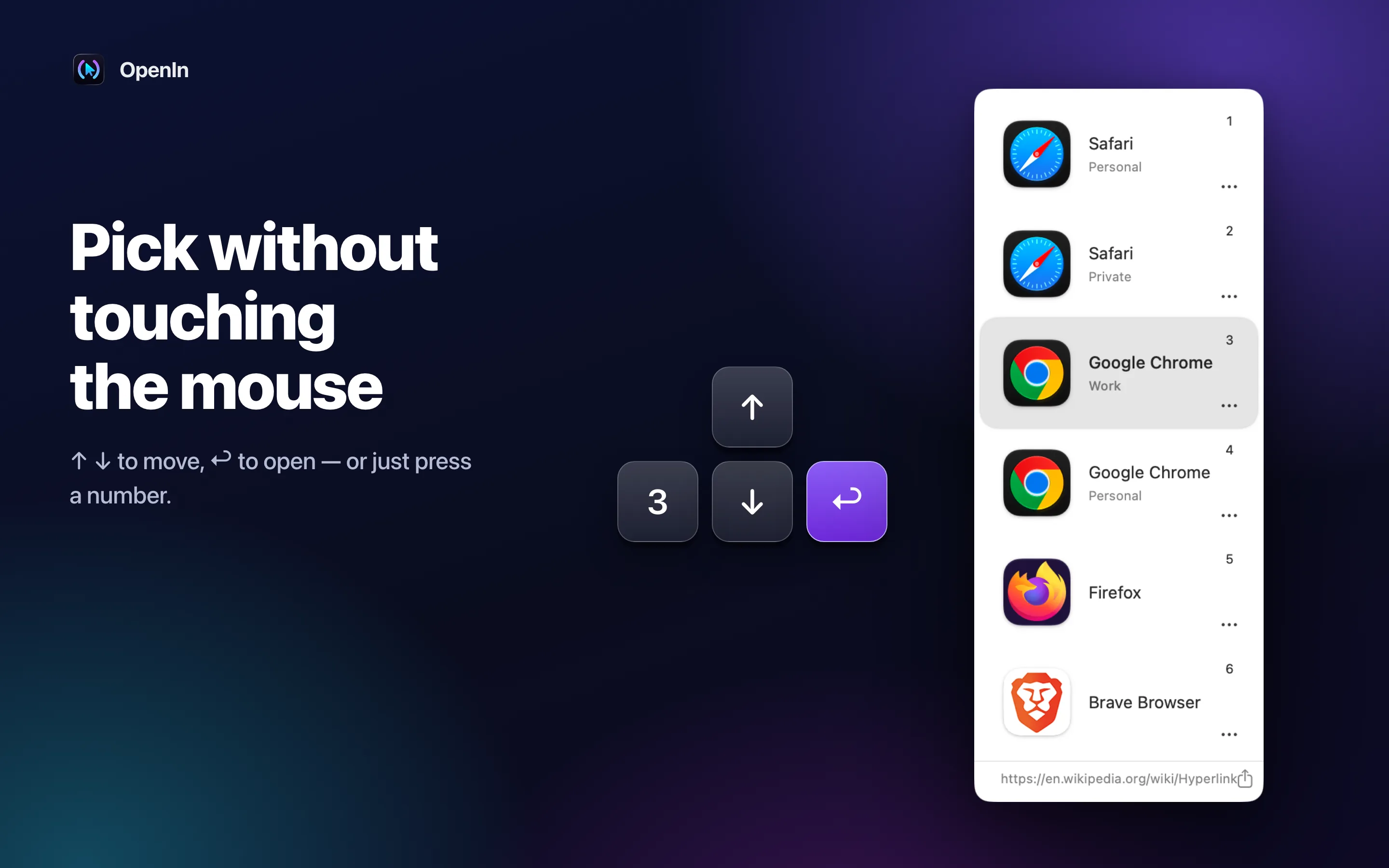 Pick an app without touching the mouse
