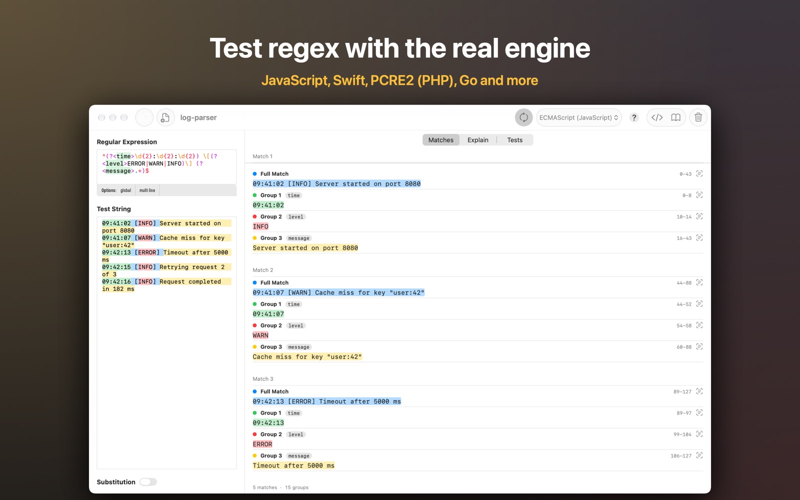 RegExp on the Mac