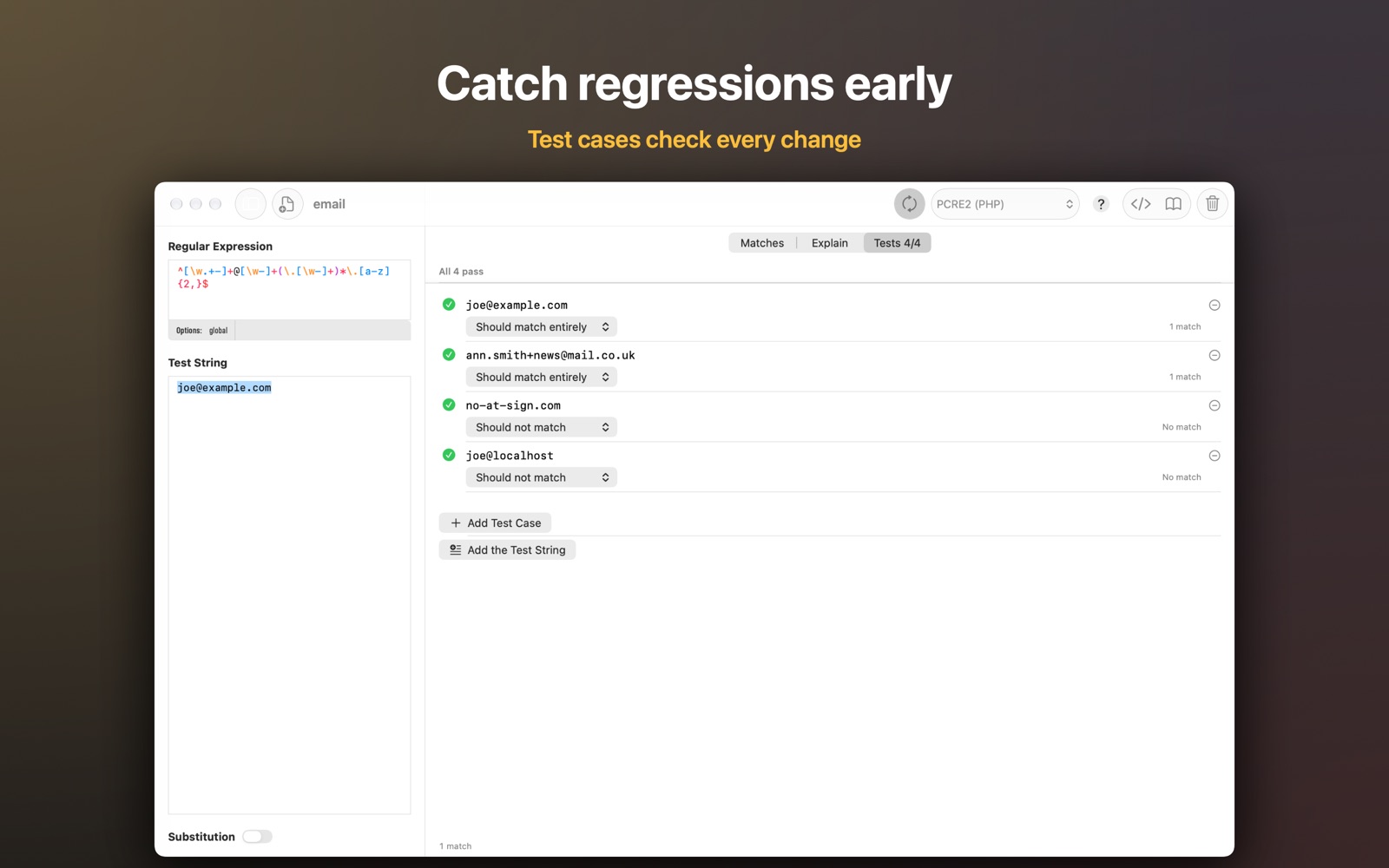 Test cases